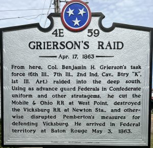 Historical Marker for Grierson's Raid